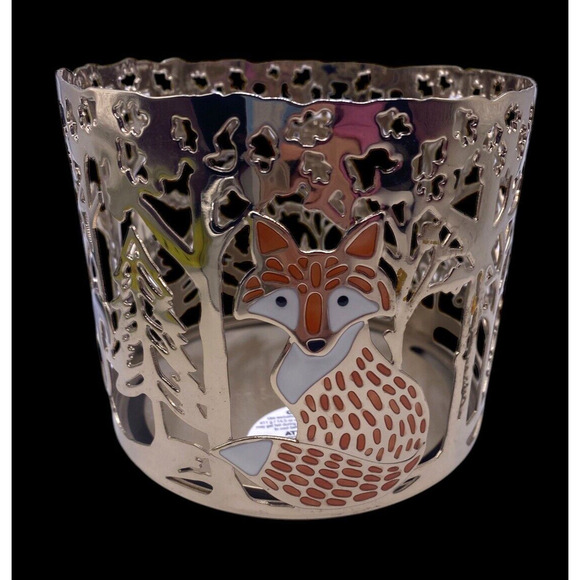 Forest Critters Bath & Body Works Metal Candle Holder Fox Owl Squirrel Rare - Picture 2 of 12